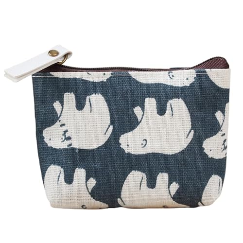 GreatRise 3 Stück Mini Tragbare Geldbörse Klein Münzbeutel Damen Kartenetui Kartentasche mit Reißverschluss Slim Kreditkartenetui Schlüsseltasche für Kreditkarten Ausweise Geld Schlüssel Eisbär von GreatRise