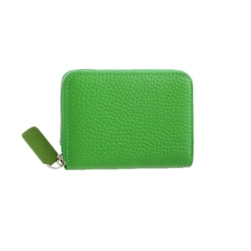 GreatRise Geldbörse Damen RFID-Schutz Reißverschluss Kreditkartenetui Geldbeutel aus Echtem Portemonnaie Klein Leder Orgel-Stil Kartenhalter mit Münzfach, Vielen Kartenfächer Grün #2 von GreatRise