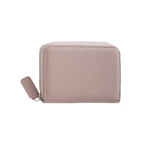 GreatRise Geldbörse Damen RFID-Schutz Reißverschluss Kreditkartenetui Geldbeutel aus Echtem Portemonnaie Klein Leder Orgel-Stil Kartenhalter mit Münzfach, Vielen Kartenfächer Hellviolett von GreatRise
