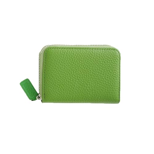 GreatRise Geldbörse Damen RFID-Schutz Reißverschluss Kreditkartenetui Geldbeutel aus Echtem Portemonnaie Klein Leder Orgel-Stil Kartenhalter mit Münzfach, Vielen Kartenfächer Smaragdgrün von GreatRise