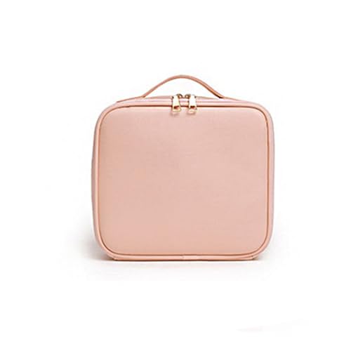GreatRise Große Schminktasche Damen PVC wasserdichte Kosmetikkoffer Professionelle Kosmetiktasche Make Up Koffer Portable Reise Tasche Makeup Case Organizer für Damen und Mädchen Rosa von GreatRise