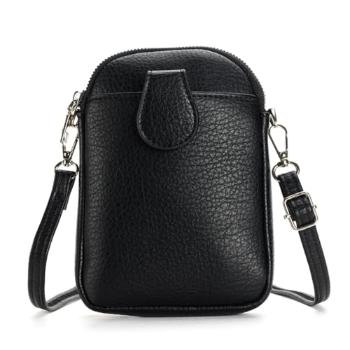GreatRise Handytasche zum Umhängen PU Leder Handy-Beutel Mini-Tasche Klein Crossbody Schultertasche mit Verstellbar Schultergurt Multifunktion Damen Geldbörse für Karten, Bargeld, Tickets Schwarz GreatRise Handytasche zum Umhängen PU Leder Handy-Beutel Mini-Tasche Klein Crossbody Schultertasche mit Verstellbar Schultergurt Multifunktion Damen Geldbörse für Karten, Bargeld, Tickets Schwarz von GreatRise