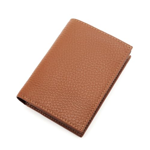 GreatRise Klein Geldbörse Damen Echtes Leder Geldbeutel Mini Kreditkartenetui Kurzer Brieftasche mit Schnappen, 6 Kartenfächer, Reißverschluss Münzfach, Viele Fächer, für Frauen Mädchen Khaki von GreatRise