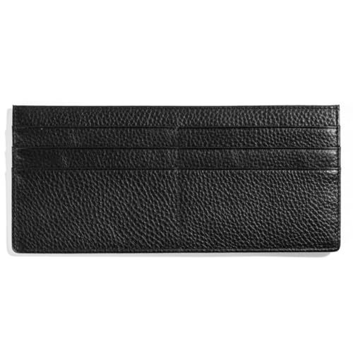 GreatRise Lange Brieftasche Leder Geldbörse für Damen und Herren Kreditkartenetui Portemonnaie Slim Kartenhalter Geldbeutel mit 6 Kartenfächer, 1 Bargeldfach und 1 Reißverschluss-Münztasche Schwarz von GreatRise