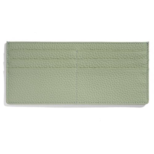 GreatRise Lange Brieftasche Leder Geldbörse für Damen und Herren Kreditkartenetui Portemonnaie Slim Kartenhalter Geldbeutel mit 6 Kartenfächer, 1 Bargeldfach und 1 Reißverschluss-Münztasche Grasgrün von GreatRise