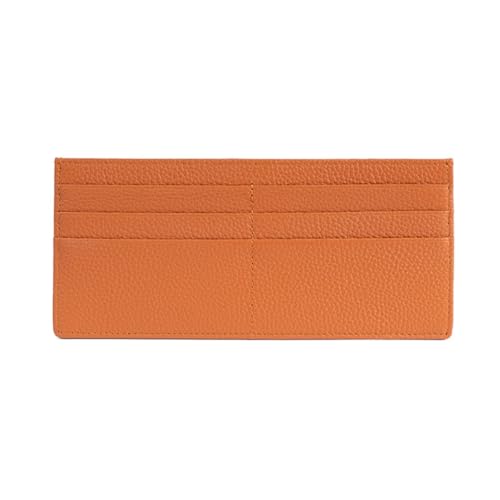 GreatRise Lange Brieftasche Leder Geldbörse für Damen und Herren Kreditkartenetui Portemonnaie Slim Kartenhalter Geldbeutel mit 6 Kartenfächer, 1 Bargeldfach und 1 Reißverschluss-Münztasche Orange von GreatRise