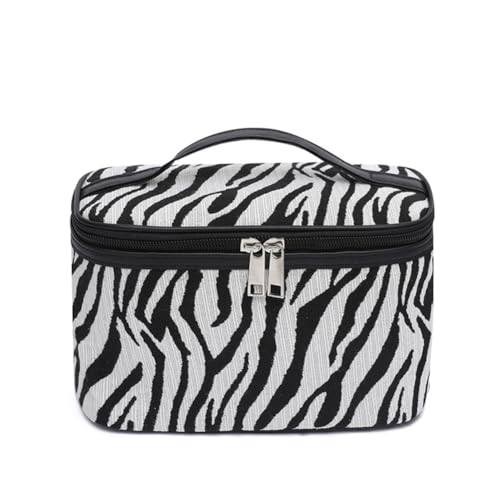 GreatRise Weiß und Schwarz Kosmetiktasche Damen Wasserdicht Make up Tasche Reise Leopard Kosmetikkoffer Waschtasche Taschen Kariert Organizer Portable Kulturbeutel mit Griff #1-Zebra Print GreatRise Weiß und Schwarz Kosmetiktasche Damen Wasserdicht Make up Tasche Reise Leopard Kosmetikkoffer Waschtasche Taschen Kariert Organizer Portable Kulturbeutel mit Griff #1-Zebra Print von GreatRise