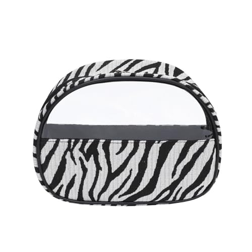 GreatRise Weiß und Schwarz Kosmetiktasche Damen Wasserdicht Make up Tasche Reise Leopard Kosmetikkoffer Waschtasche Taschen Kariert Organizer Portable Kulturbeutel mit Griff #3-Zebra von GreatRise