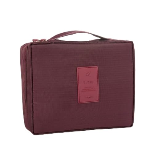 Große Kosmetiktasche Reise Kulturbeutel Portable Kulturtasche Doppelschicht Make Up Tasche wasserdichte Schminktasche Makeup Organizer mit Abnehmbare Fächer für Damen von GreatRise