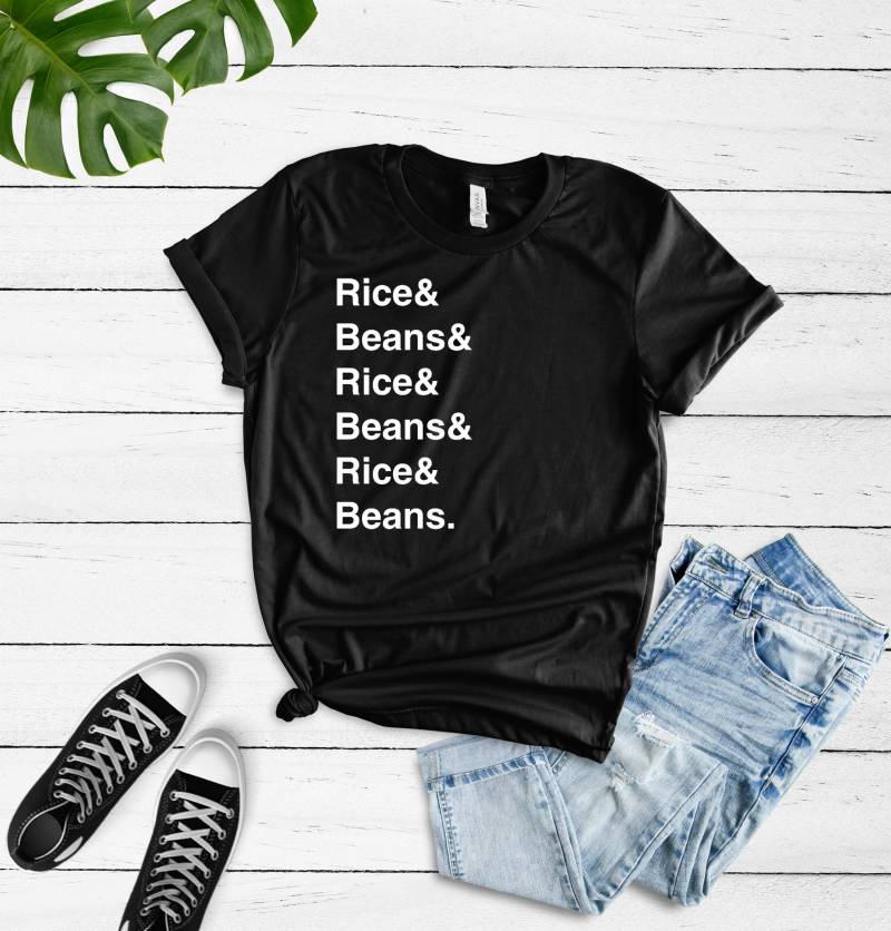 Reis Und Bohnen Namen Liste Shirt - Lustige Süße Bohnen-Liebhaber-Shirt Netten Lustigen T-Shirt von GreatShirtsCo