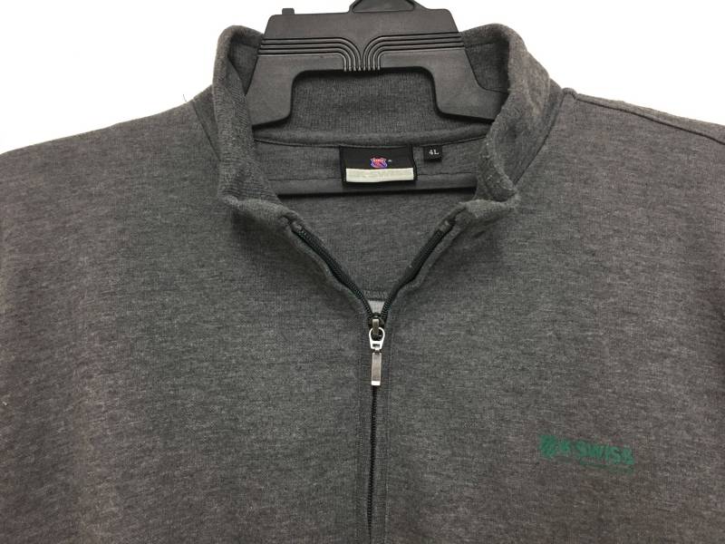 4L Größe K.swiss Sweatshirt Pullover Halber Reißverschluss Grau von GreatVtgApparels