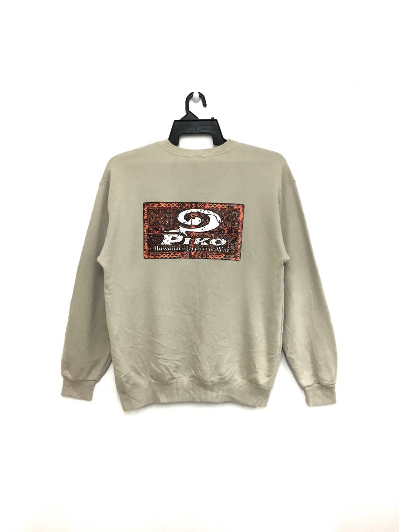 Angebot Piko Hawaiian Longboard Wear Sweatshirt Pullover Mittlere Größe Hellbraun Farbe von GreatVtgApparels