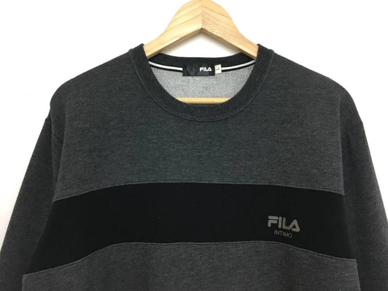 Fila Tshirt Longsleeve Große Größe Grau Farbe von GreatVtgApparels