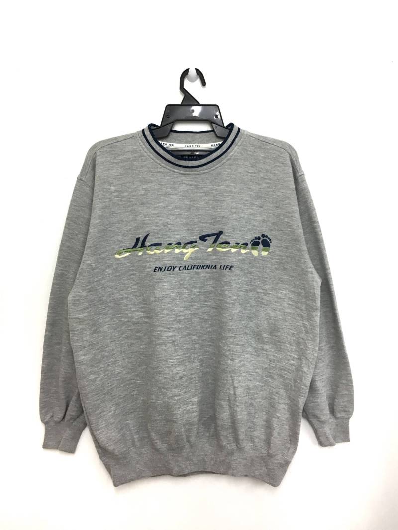 Mega Sale Hang Ten Sweatshirt Stickerei Logo Large Size Auf Etikett von GreatVtgApparels