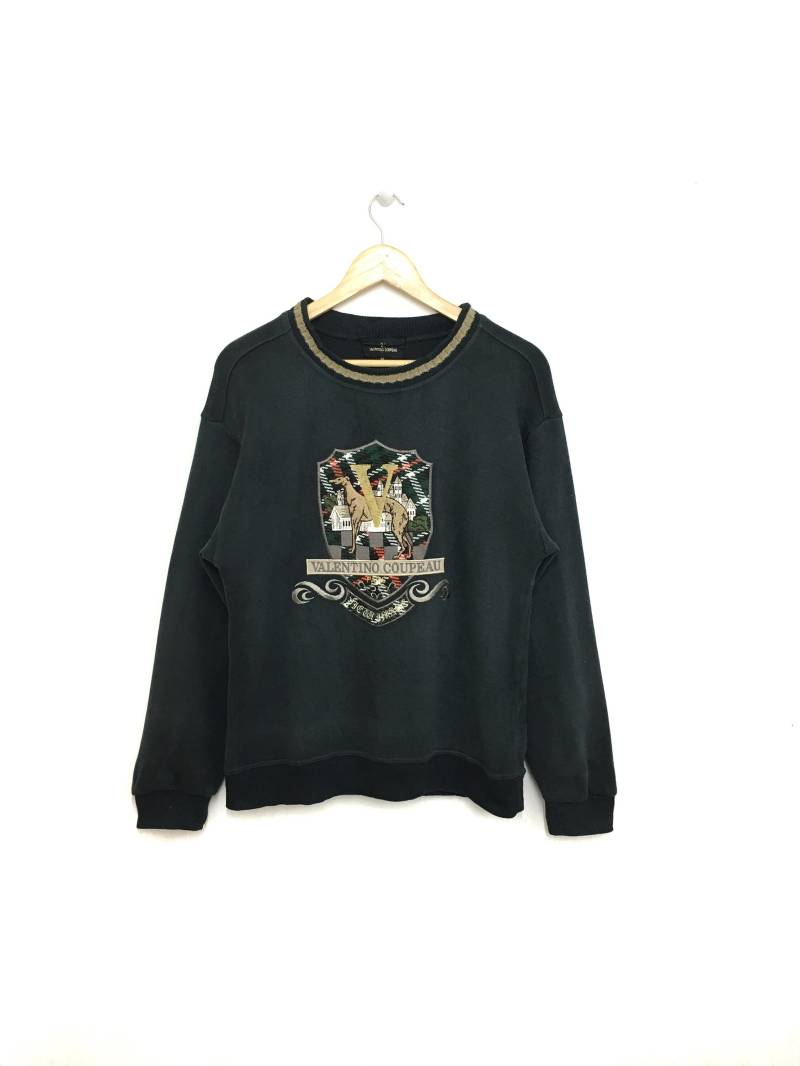 Verkauf Valentino Coupeau Strick Sweatshirt Pullover Stickerei Logo Medium Size Verkauf Valentino Coupeau Strick Sweatshirt Pullover Stickerei Logo Medium Size von GreatVtgApparels