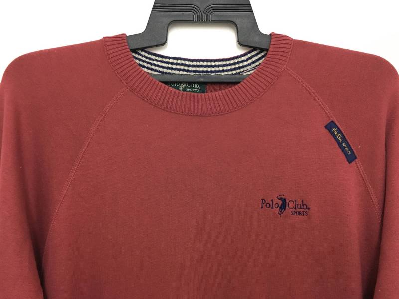 Verkauf Vintage Polo Club Sport Sweatshirt Pullover Mittlere Größe Auf Tag Guter Zustand von GreatVtgApparels