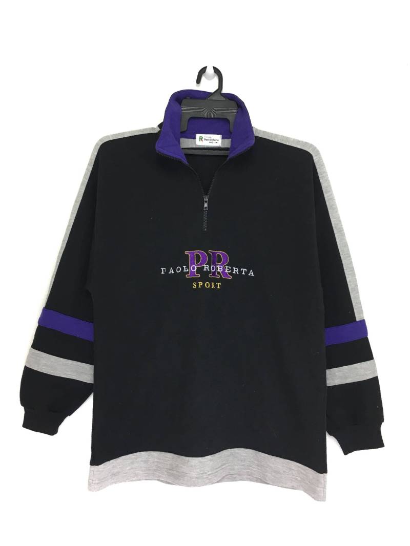 Vintage Paolo Roberta Italien Sweatshirt Pullover Mittlere Größe Block Farbe von GreatVtgApparels