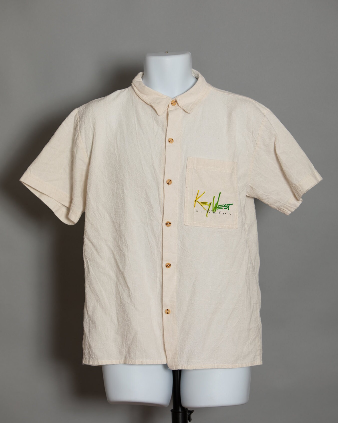 80Er Jahre 90Er Key West Florida Kurzarm Shirt von GreatWhiteVintage