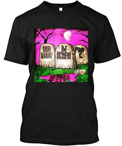 Dj Screw T Shirt Dj Screw Big Moe Pimp C Logo Tshirt Black 3XL von Greater