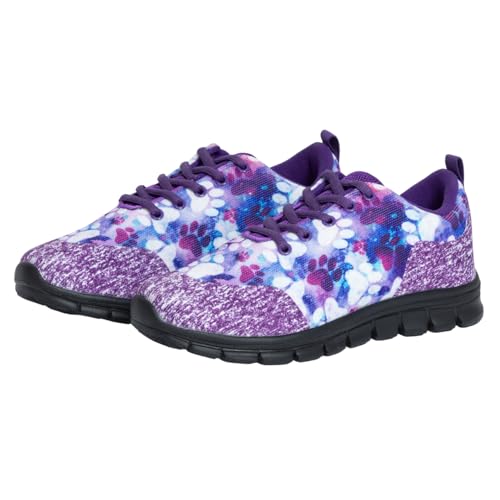 Damen Tennisschuhe mit Pfotenabdruck, leicht, bequem, mit Schlaufen zum Hineinschlüpfen, Outdoor-Schuhe, Reflection Paws, 41 EU von GreaterGood