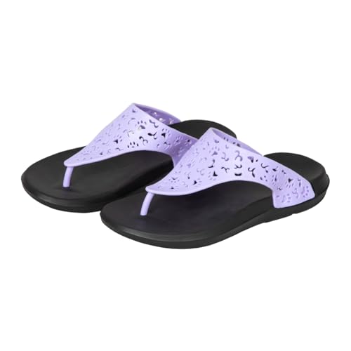 GreaterGood Flip-Flops mit Pfotenabdruck, leicht, EVA, zum Reinschlüpfen, Tierliebhaber, Sommer-Sandalen, Geschenk für Damen, Mutter, Damen, Violett, 39.5 EU von GreaterGood