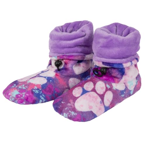 GreaterGood Supergemütliche Deluxe-Hausschuhe mit Pfotenabdrück, rutschfest, weich, verstellbare Passform, umklappbare Manschette, warme Schuhe, Geschenke für Mütter und Damen, Reflection Paws GreaterGood Supergemütliche Deluxe-Hausschuhe mit Pfotenabdrück, rutschfest, weich, verstellbare Passform, umklappbare Manschette, warme Schuhe, Geschenke für Mütter und Damen, Reflection Paws von GreaterGood