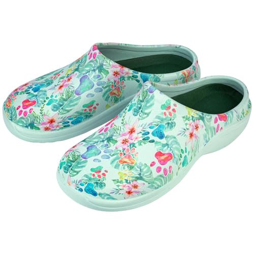 Leichte Pfotenabdruck-Garten-Clogs, bequeme und atmungsaktive Schlupfschuhe für Gartenarbeit, Botanical Paws, 37.5 EU Leichte Pfotenabdruck-Garten-Clogs, bequeme und atmungsaktive Schlupfschuhe für Gartenarbeit, Botanical Paws, 37.5 EU von GreaterGood