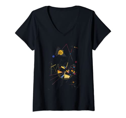 Damen Kandinsky Empfindliche Spannung 1923 T-Shirt mit V-Ausschnitt von Greatest Painters Masterpieces