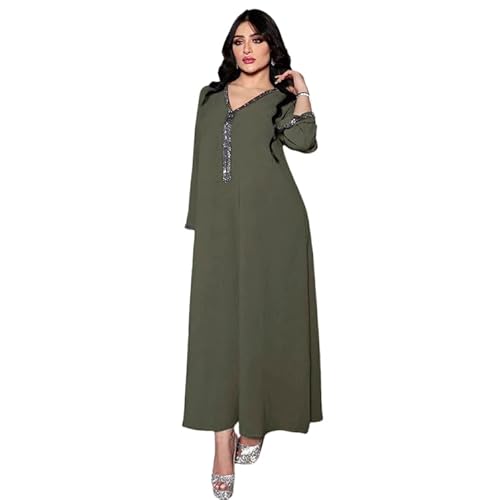 Greatfool Kaftan Damen lang - Traditioneller Damen-Djellaba im Stil eines marokkanischen Kaftans oder eines Kabylenkleids, der als Damen-Abaya oder - M von Greatfool