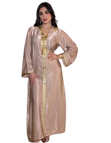 Greatfool Kaftan Damen lang - Traditioneller Damen-Djellaba im Stil eines marokkanischen Kaftans oder eines Kabylenkleids, der als Damen-Abaya oder - M von Greatfool