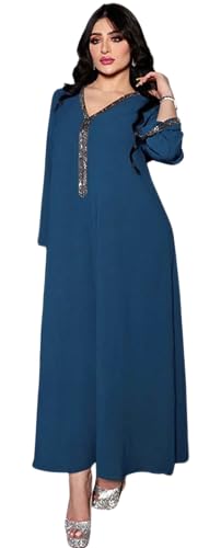 Greatfool Kaftan Damen lang - Traditioneller Damen-Djellaba im Stil eines marokkanischen Kaftans oder eines Kabylenkleids, der als Damen-Abaya oder - S von Greatfool