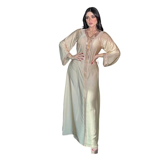 Greatfool Kaftan Damen lang - Traditioneller Damen-Djellaba im Stil eines marokkanischen Kaftans oder eines Kabylenkleids, der als Damen-Abaya oder - S von Greatfool