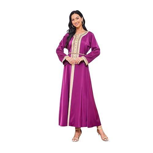 Greatfool Kaftan Damen lang - Traditioneller Damen-Djellaba im Stil eines marokkanischen Kaftans oder eines Kabylenkleids, der als Damen-Abaya oder - S von Greatfool
