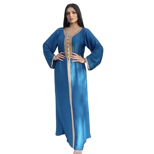 Greatfool Kaftan Damen lang - Traditioneller Damen-Djellaba im Stil eines marokkanischen Kaftans oder eines Kabylenkleids, der als Damen-Abaya oder - XL von Greatfool