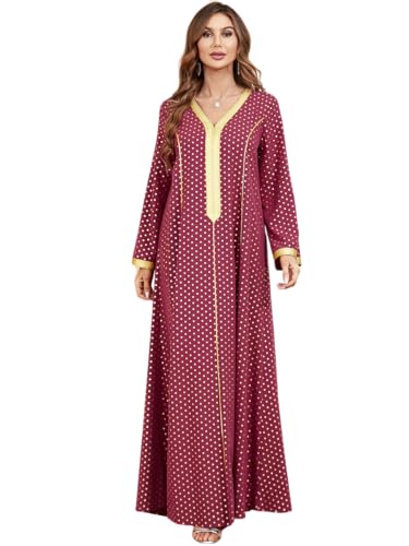 Greatfool Kaftan Damen lang - Traditioneller Damen-Djellaba im Stil eines marokkanischen Kaftans oder eines Kabylenkleids, der als Damen-Abaya oder - XL von Greatfool