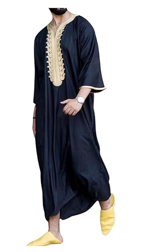 Greatfool Kaftan Herren - gebetskleidung für männer mit Premium-Qualitätsverarbeitungen - Elegant und traditionell Abaya Herren - arabische Kleidung Herren - XXL von Greatfool