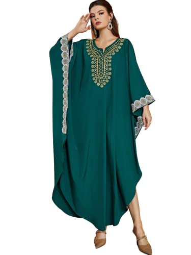 Greatfool Traditioneller Damen-Djellaba im Stil eines marokkanischen Kaftans oder eines Kabylenkleids, der als Damen-Abaya oder -Gandura getragen Werden kann. von Greatfool