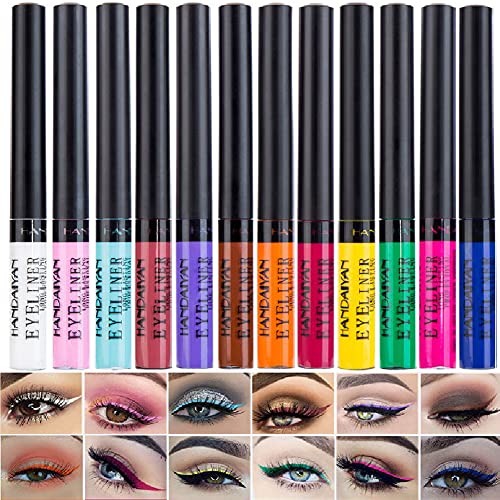 12 Farben Bunt Liquid Eyeliner Set Greatlizard Matte Wasserfest Make Up Set Eyeliner Pen Rainbow High Precise Liner Long Lasting Smudge-proof Colorful Eye Liner Pencil Für Frauen Und Mädchen 12 Farben Bunt Liquid Eyeliner Set Greatlizard Matte Wasserfest Make Up Set Eyeliner Pen Rainbow High Precise Liner Long Lasting Smudge-proof Colorful Eye Liner Pencil Für Frauen Und Mädchen von Greatlizard