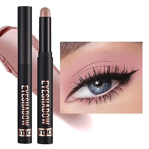 Cream Eyeshadow Stick, Metallic Glitter Eye Brightener stick, Matte Shimmer Eyeshadow Crayon, Waterproof Highlighter Makeup Stick for Girls Women Sparkling Eye Makeup (#03) von Greatlizard