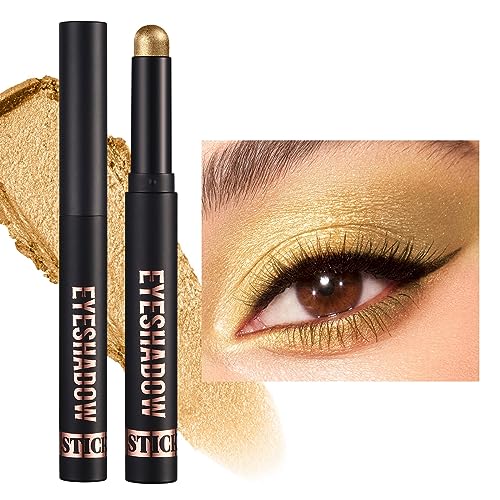 Cream Eyeshadow Stick, Metallic Glitter Eye Brightener stick, Matte Shimmer Eyeshadow Crayon, Waterproof Highlighter Makeup Stick for Girls Women Sparkling Eye Makeup (#05) von Greatlizard