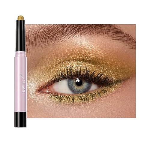Eyeshadow Stick, Metallic Shimmer Cream Eyeshadow Pencil, Eye Brightener Stick, Smoky Eye Shadow Pen, Waterproof Highlighter Makeup Stick for Girls Women Sparkling Eye Makeup(#7(Pearlescent)) von Greatlizard