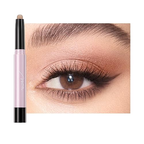 Eyeshadow Stick, Metallic Shimmer Cream Eyeshadow Pencil, Eye Brightener stick, Smoky Eye Shadow Pen, Waterproof Highlighter Makeup Stick for Girls Women Sparkling Eye Makeup (#1(Matte)) von Greatlizard