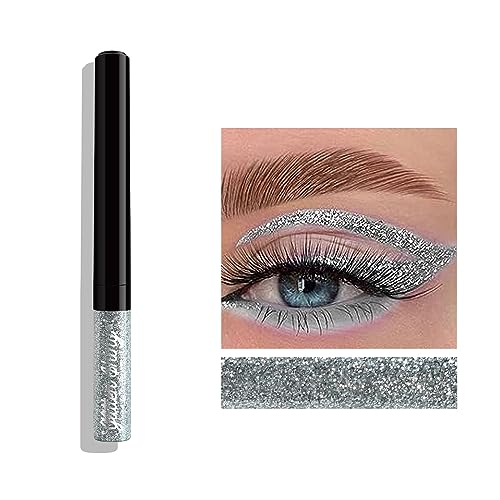 Flüssiger Glitzer-Eyeliner, 12 Farben Schimmer Glitzer Eyeliner Set,Metallisch Glitzer-Lidschatten-Liner,Wasserfest Glitter Liquid Eyeliner Eyeshadow Eye Face for Girl Festival Party Makeup von Greatlizard