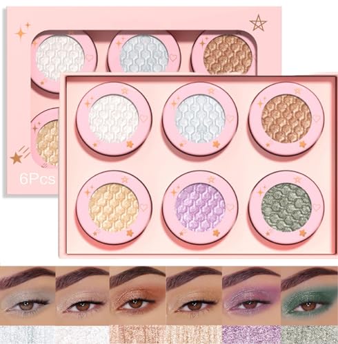 Lidschatten Palette, Cream Eyeshadow Palette, Highlighter & Lidschatten Glitzer, Matte Shimmer Eye Shadow, Ultra-Dazzling Eye Make-up for Party Feastival von Greatlizard