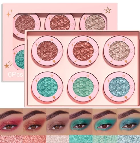 Lidschatten Palette, Cream Eyeshadow Palette, Highlighter & Lidschatten Glitzer, Matte Shimmer Eye Shadow, Ultra-Dazzling Eye Make-up for Party Feastival von Greatlizard