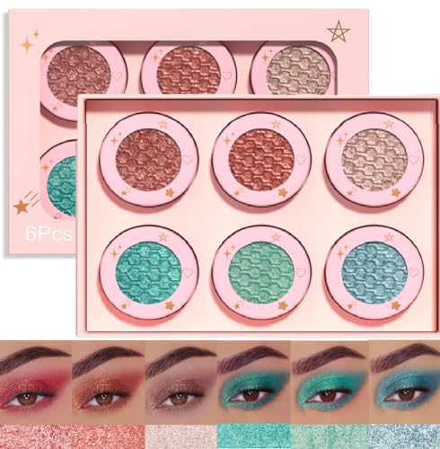 Lidschatten Palette, Cream Eyeshadow Palette, Highlighter & Lidschatten Glitzer, Matte Shimmer Eye Shadow, Ultra-Dazzling Eye Make-up for Party Feastival von Greatlizard