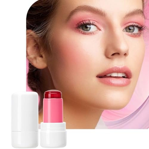 Milk Jelly Blush, Milk Cooling Water Jelly Tint Stick, Multi-Use Jelly Blush Stick for Lip & Cheek Stains, Clear Glossy Lip Gloss, Buildable Watercolor Finish,Vegan, Cruelty Free (A06, Pack of 1) von Greatlizard