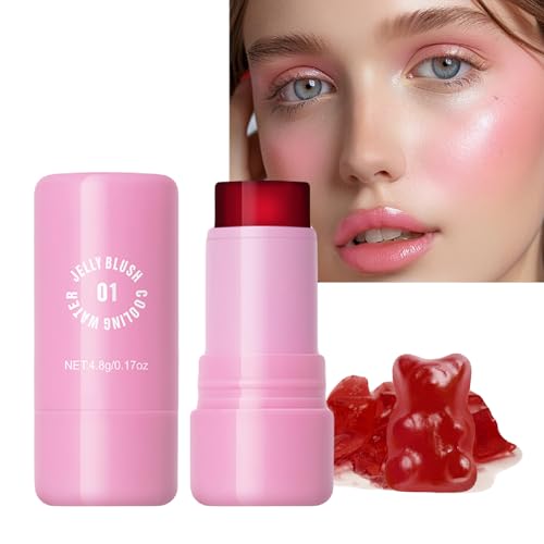 Milk Jelly Blush, Milk Cooling Water Jelly Tint Stick, Multi-Use Jelly Blush Stick for Lip & Cheek Stains, Clear Glossy Lip Gloss, Buildable Watercolor Finish,Vegan, Cruelty Free (A09, Pack of 1) von Greatlizard