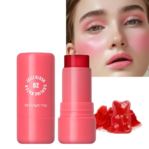 Milk Jelly Blush, Milk Cooling Water Jelly Tint Stick, Multi-Use Jelly Blush Stick for Lip & Cheek Stains, Clear Glossy Lip Gloss, Buildable Watercolor Finish,Vegan, Cruelty Free (A10, Pack of 1) von Greatlizard
