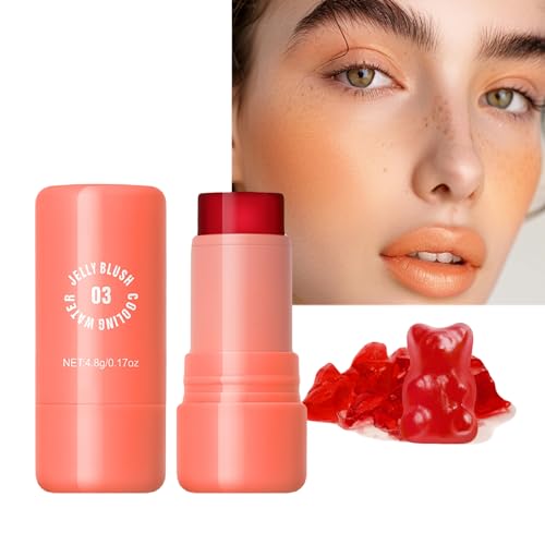 Milk Jelly Blush, Milk Cooling Water Jelly Tint Stick, Multi-Use Jelly Blush Stick for Lip & Cheek Stains, Clear Glossy Lip Gloss, Buildable Watercolor Finish,Vegan, Cruelty Free (A11, Pack of 1) von Greatlizard
